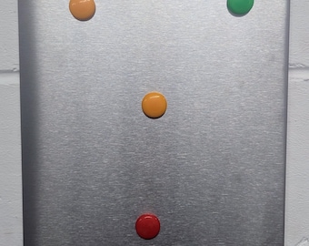 Magnetic Notice Board Brushed Stainless Steel, Kitchen, Office, Home