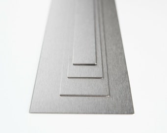 430 Grade Brushed Stainless Steel Flat Bar Metal Strip Trim Edging - 1.2mm Thick