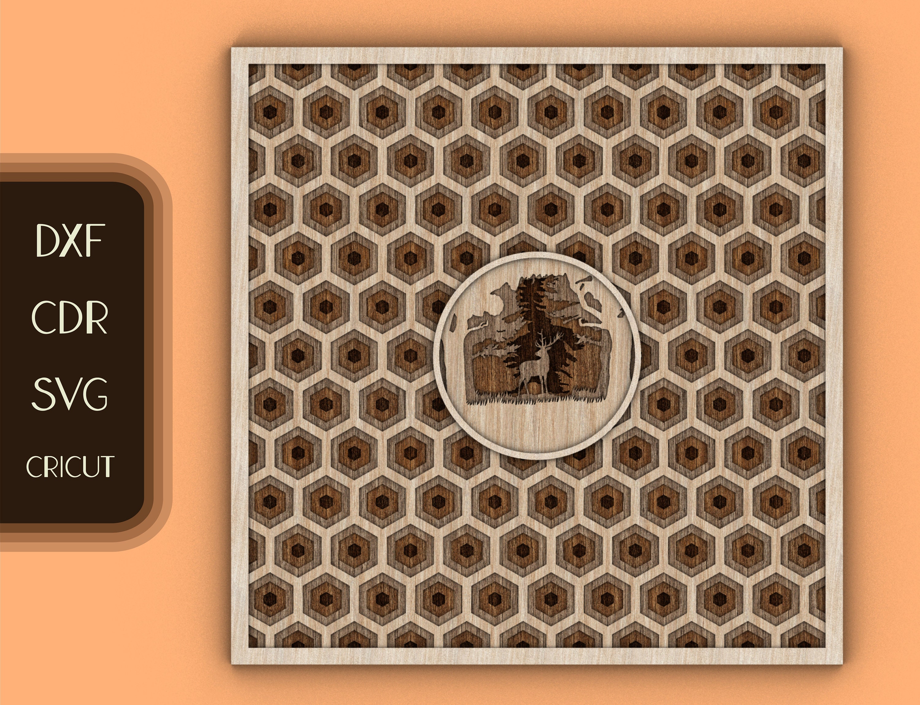 3D Wall Art Laser Cut Cricut Multilayer artwork model plan | Etsy