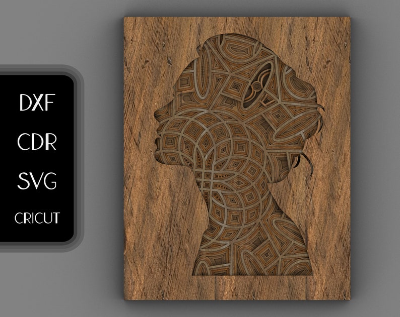 3D Laser  cut  file vector  Cricut model wood wall  art 