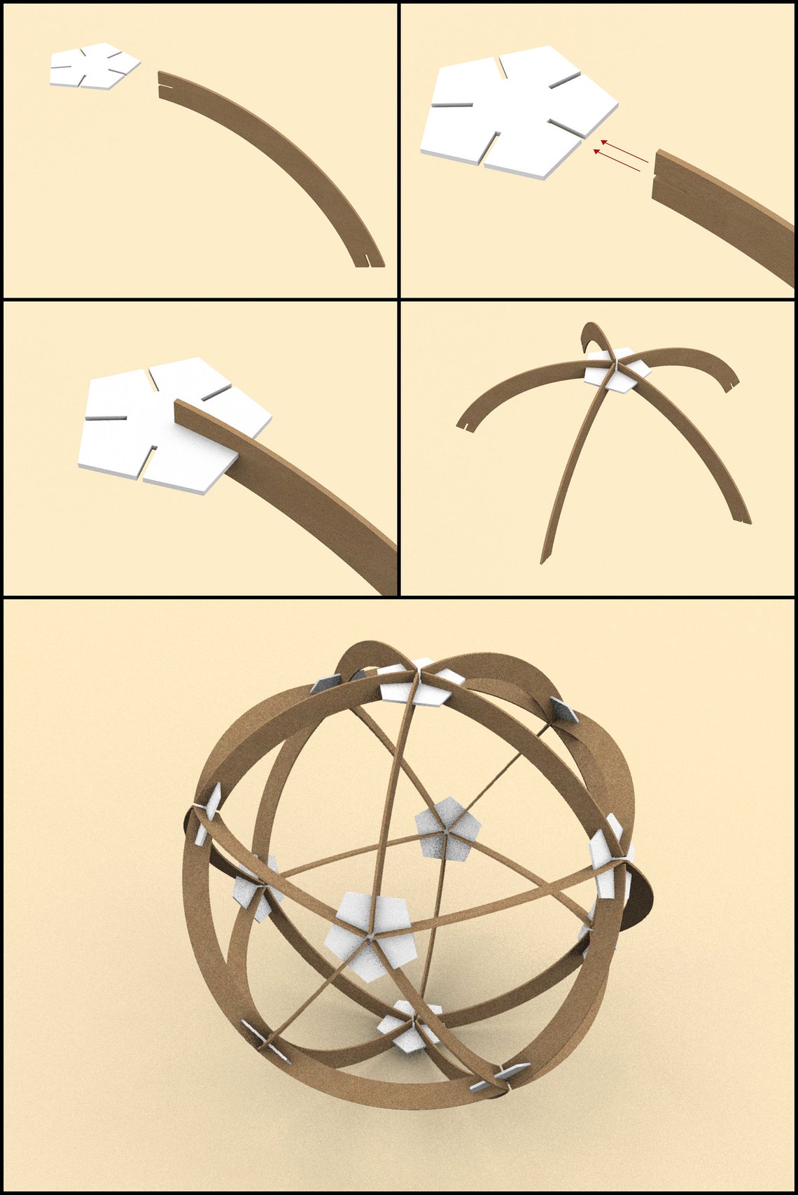 Cardboard Sphere Template Cardboard Sphere Template