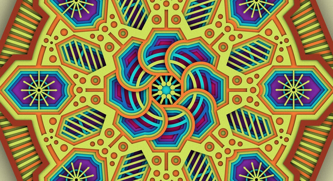 3D Wall Art Laser Cut Cricut Multilayer artwork model plan | Etsy