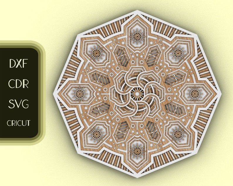 3D Wall Art Laser Cut Cricut Multilayer artwork model plan | Etsy