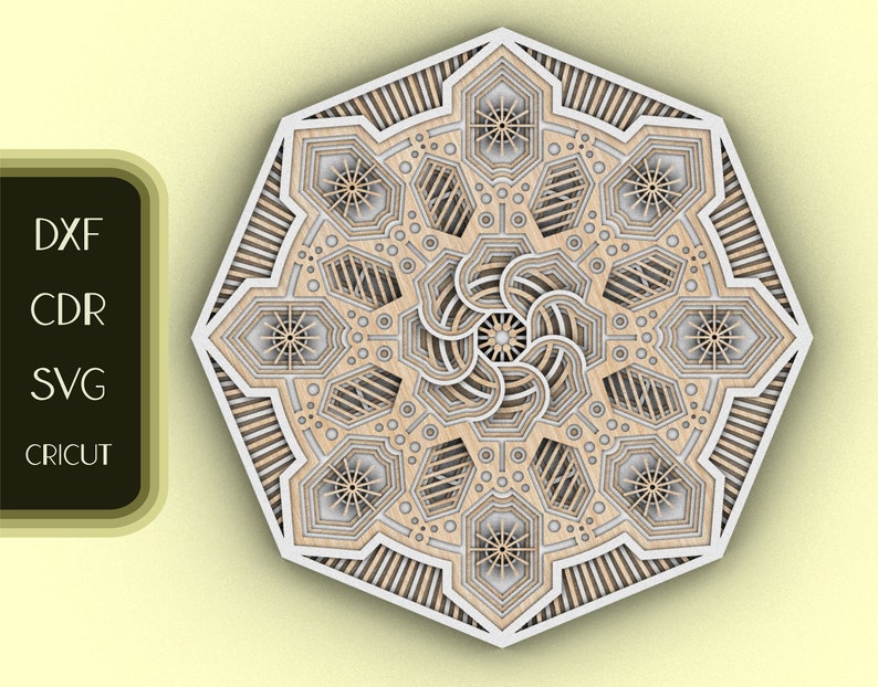 3D Wall Art Laser Cut Cricut Multilayer artwork model plan | Etsy