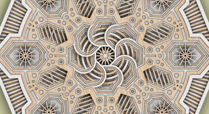 3D Wall Art Laser Cut Cricut Multilayer artwork model plan | Etsy