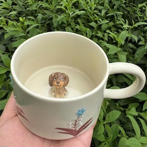 Customized pet mug, Made according to your requirements, Pet 3D portrait inside the mug, 400ml pet mug