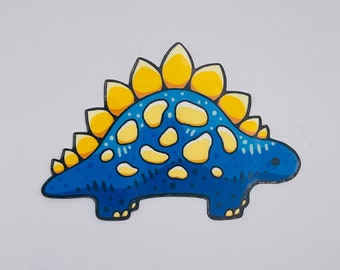 Blue dinosaur sticker 2.5 inch