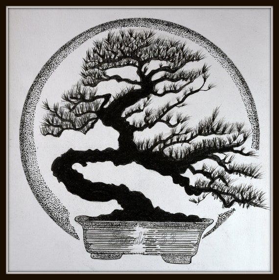Japanese Bonsai Tree Drawing