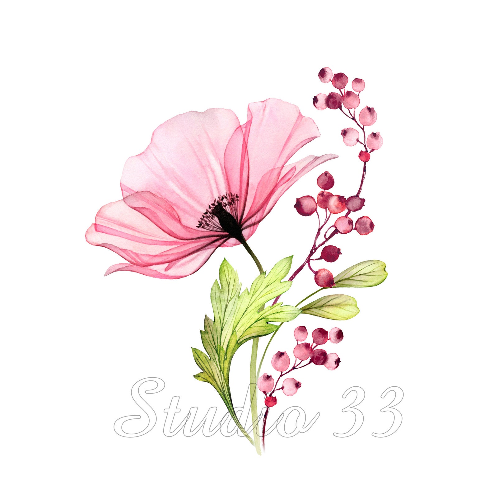 Xray Flower Prints Digital Image Downloadable Art Print Set Etsy