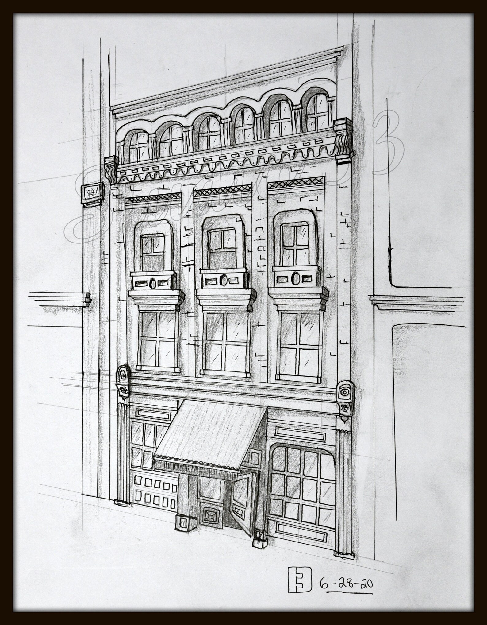 PRINTABLE Storefront Pen And Ink Drawing Vintage Old Fashion Etsy