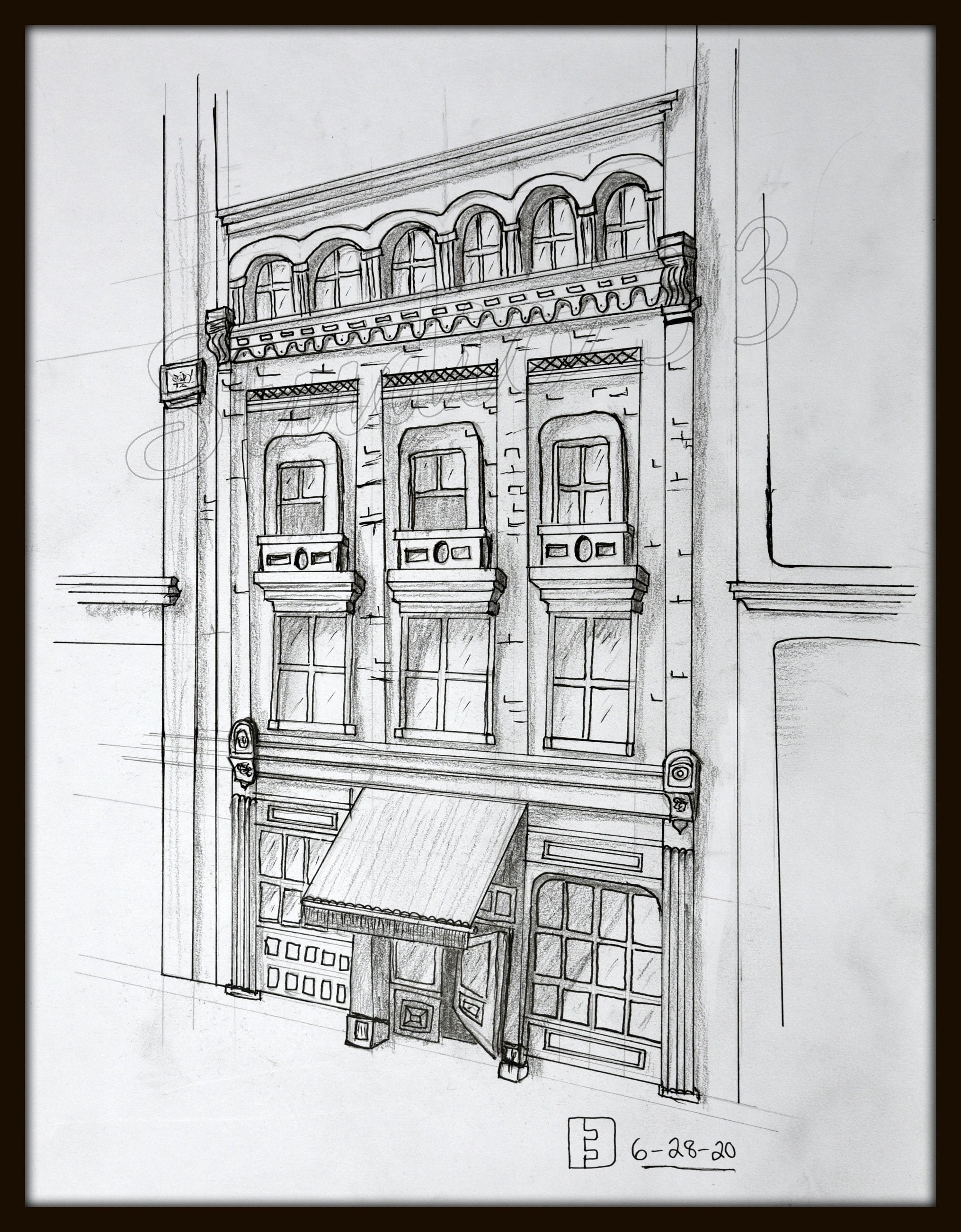 PRINTABLE Storefront Pen and Ink Drawing Vintage Old Fashion Etsy