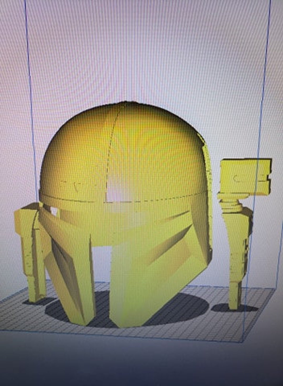 Heavy Mandalorian Helmet 3d Printed Raw Etsy