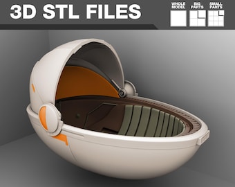 Mandalorian Baby Floating Hover Pod Carrier 1:1 scale *3D STL Files*