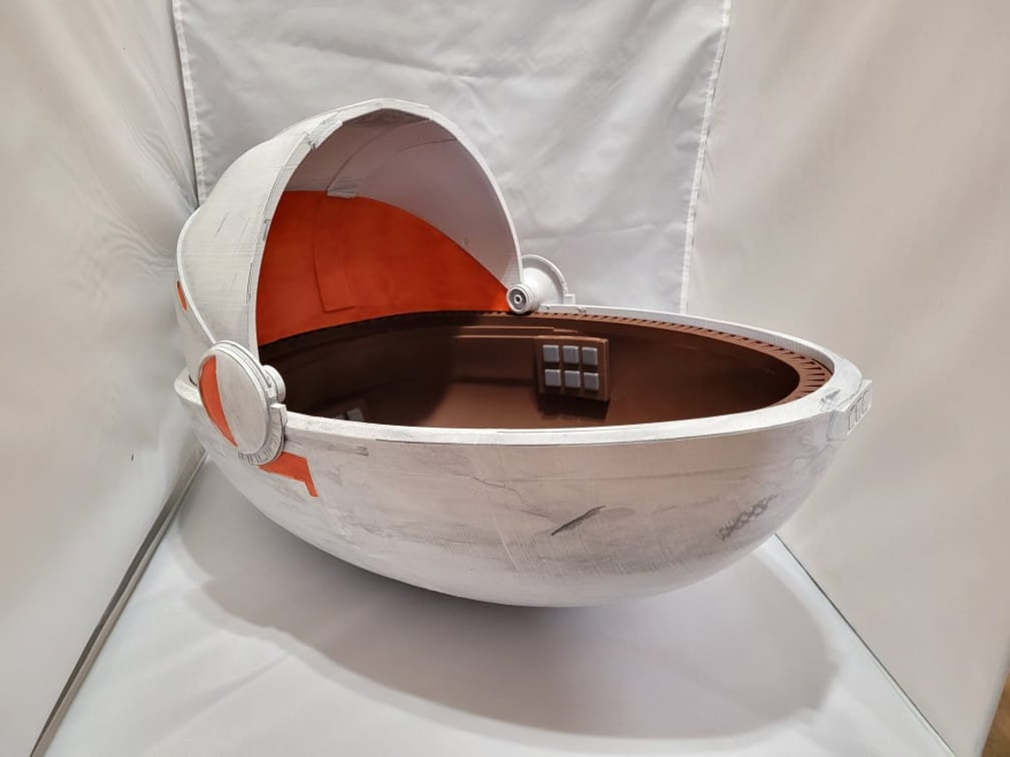 3D Printed Baby Yoda Hover Pod Pram 100% Size kitunpainted - Etsy Canada