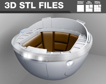 Mandalorian Season 3 Baby Floating Hover Pod Carrier 1:1 scale *3D STL Files*