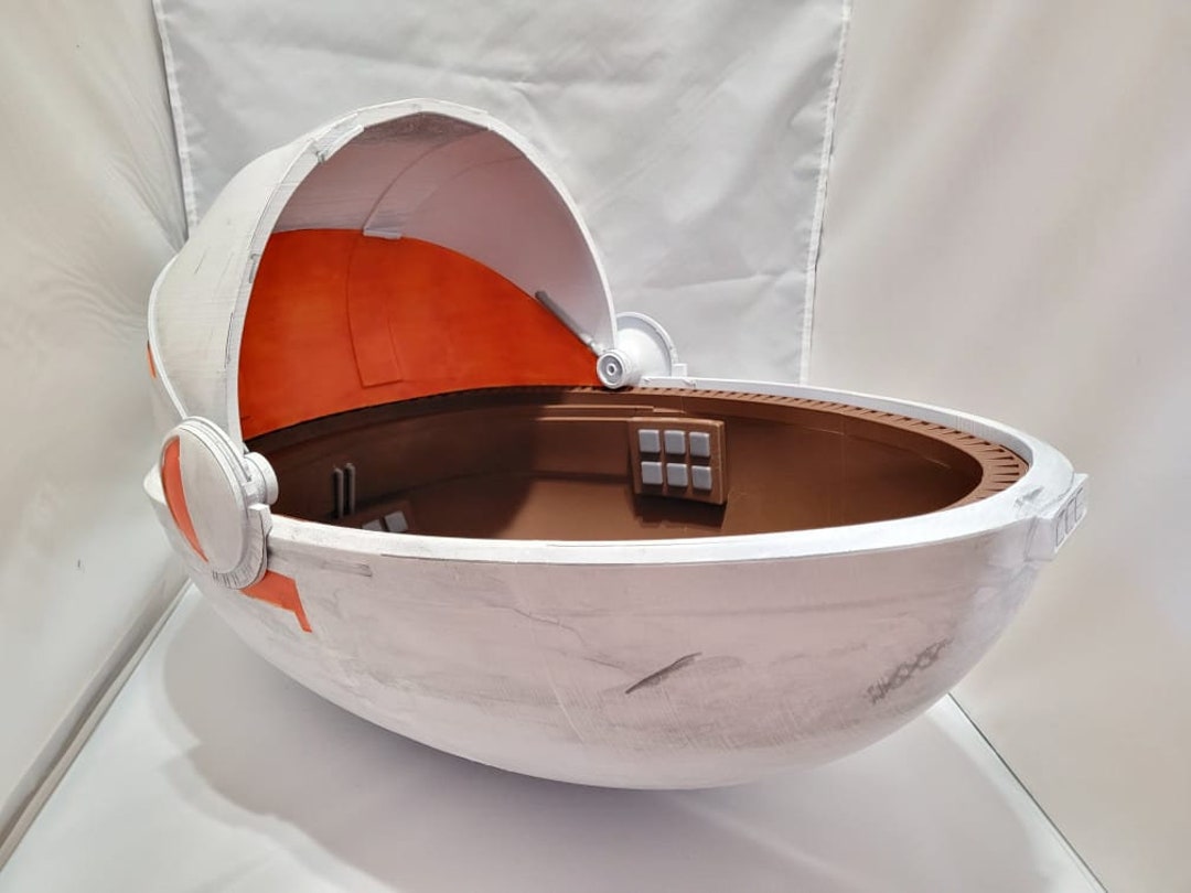 75 Percent Size 3D Printed Baby Yoda Hover Pod Pram kitunpainted Etsy