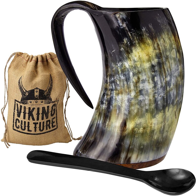 Viking Culture Coffee Horn Mug With Spoon and Bag 2 Pc Etsy