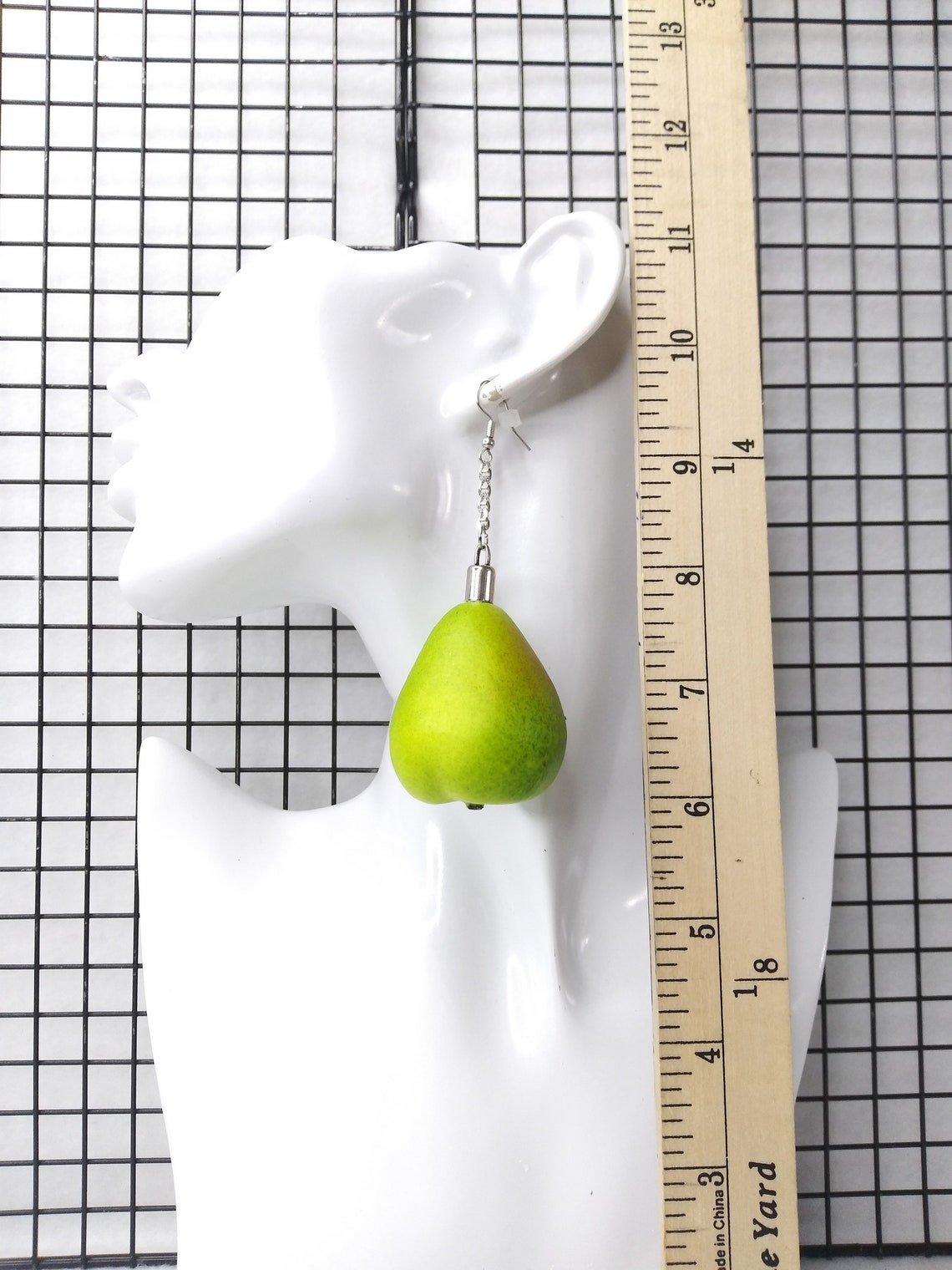 Pear Earrings Chain Earring Fruit Jewelry For Foodies And Etsy