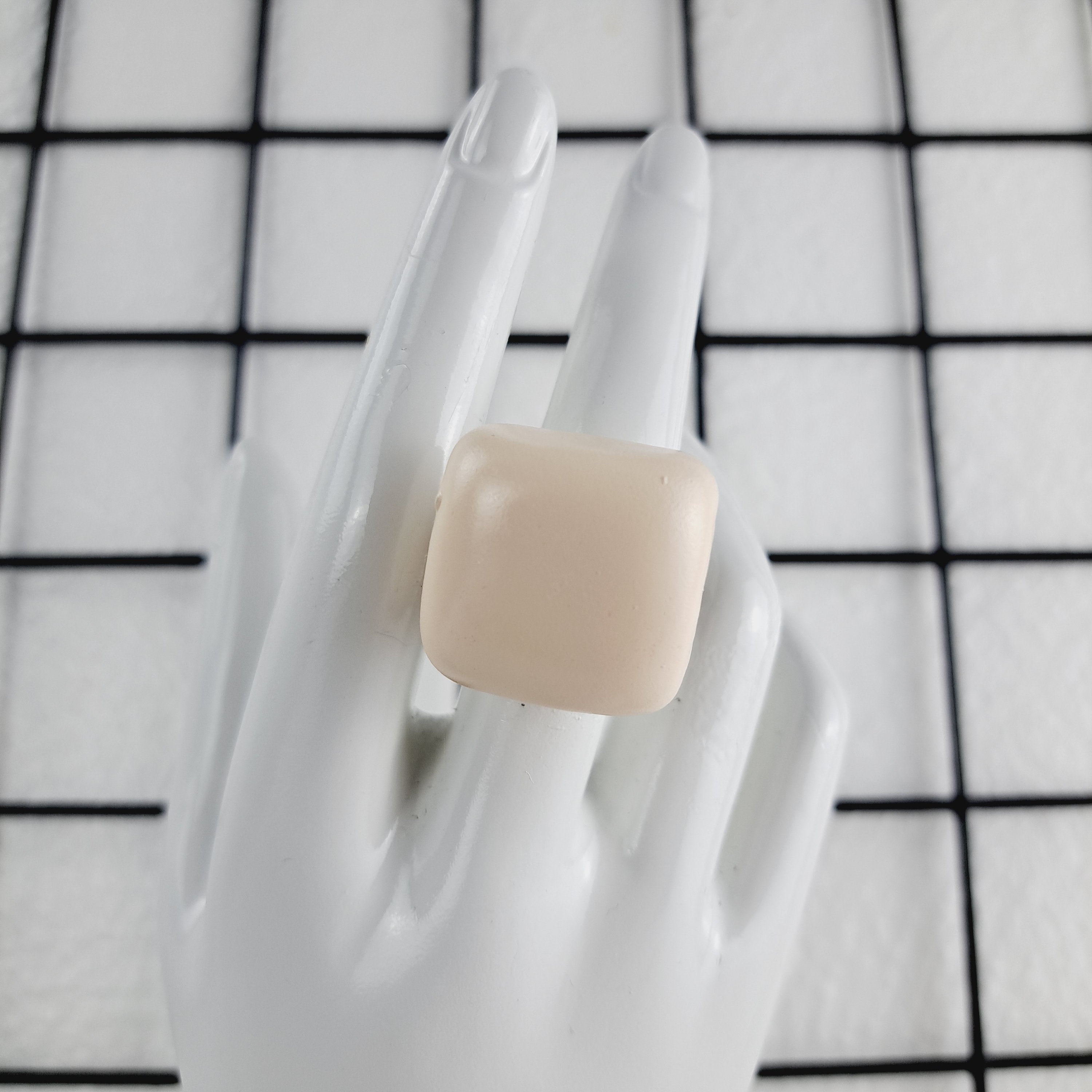 Chunky Acrylic Stone Ring: Adjustable Statement Ring - Etsy