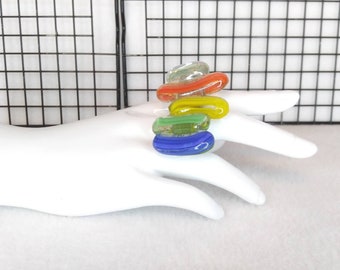 Acrylic rings, chunky colorful trendy and fun jewelry for her