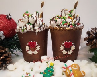 Bombas de chocolate caliente con malvaviscos para las fiestas Juegos de bombas de chocolate caliente para regalos de Navidad