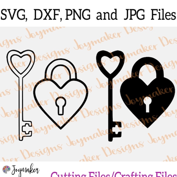 Heart Lock Key SVG, DXF, Valentine's, Love, Design, Clipart, Clip Art, Graphic, Svg Files, Png Files, Cricut, Silhouette, Cut File, JPG