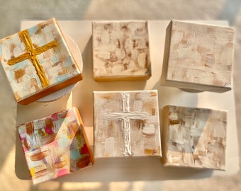 Canvas Painting, Cross Painting, The Small Block Canvas Painting. MADE TO ORDER.