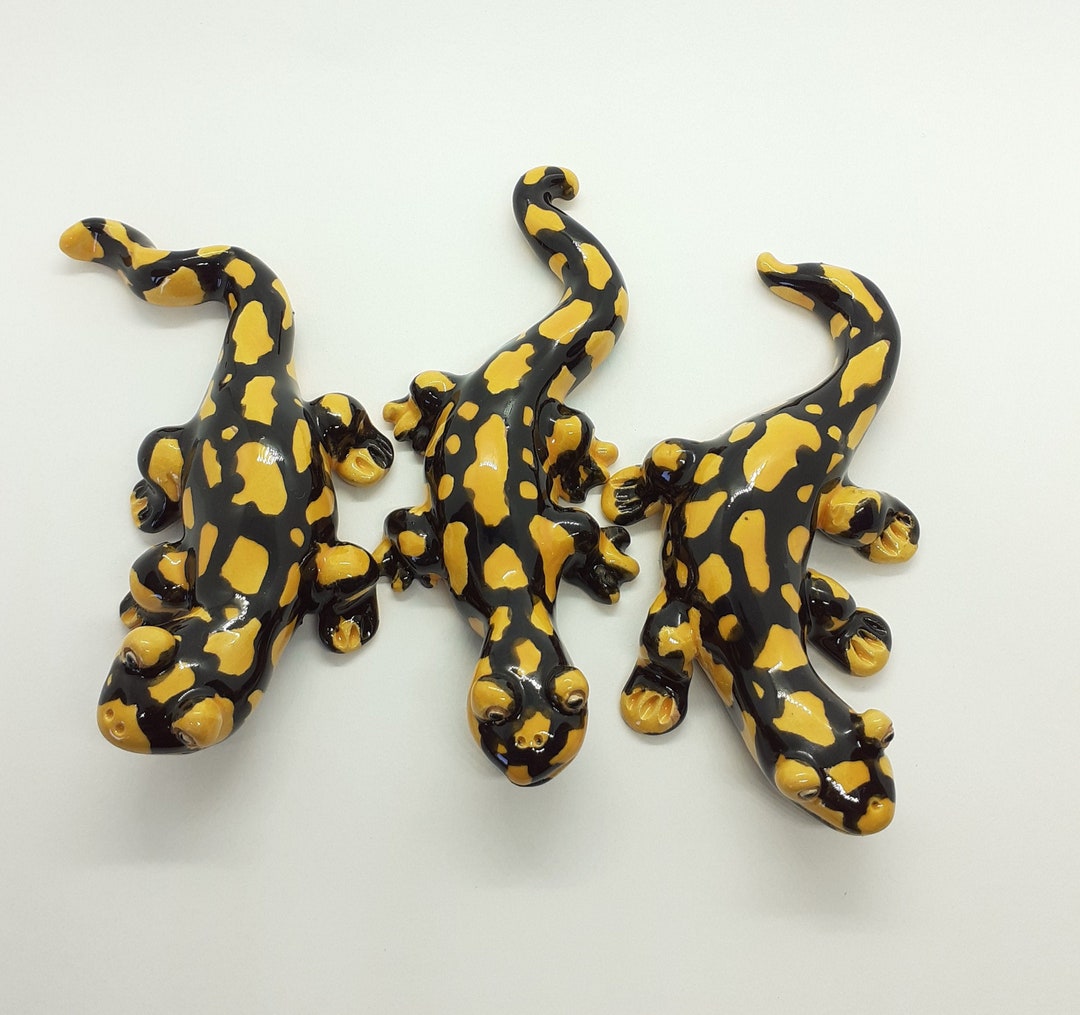 Figurine Salamandre De Feu Schleich Wild Life - Jaune Et Noir, Neuve, Jouet Animalier