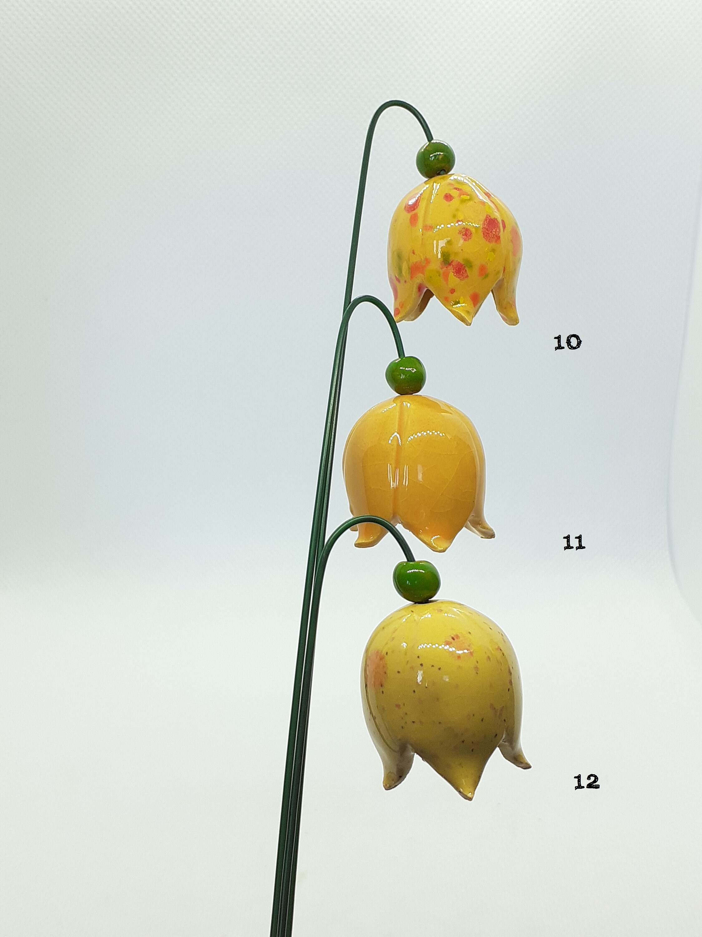 春の花様　角19.2L　6本 Decorative Ceramic Flowers (1 Pc) | Bellflowers | Herebells