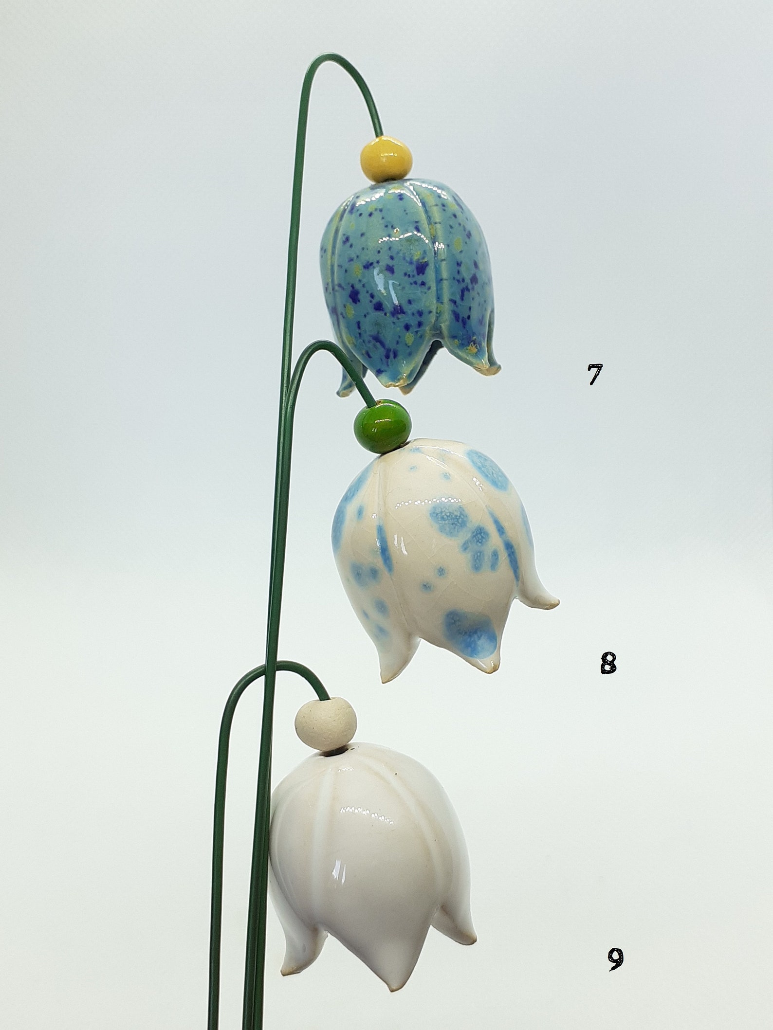 Decorative Ceramic Flowers 1pc Bellflowers Herebells Etsy