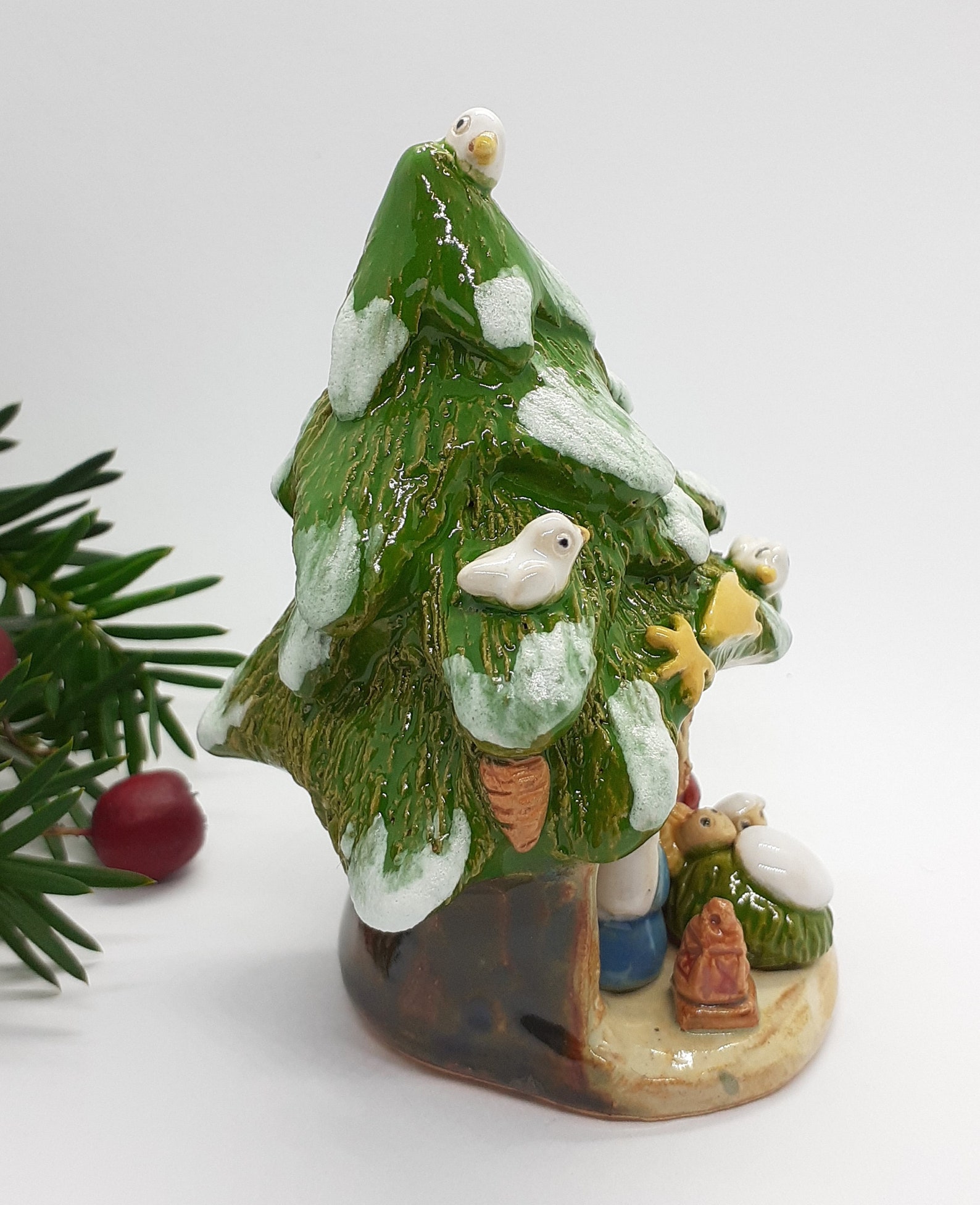 Ceramic Christmas Crib Tree Every Detail is Handformed and Etsy