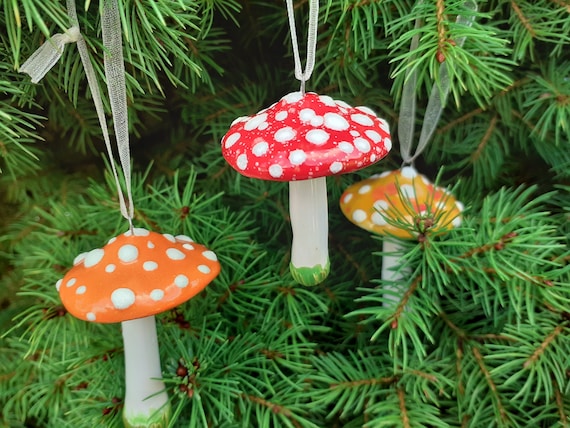 Champignons en céramique à suspendre 1pc Décorations de Noël Fait à la main  Différentes couleurs Décoration maison et jardin cadeaux parfaits -   France