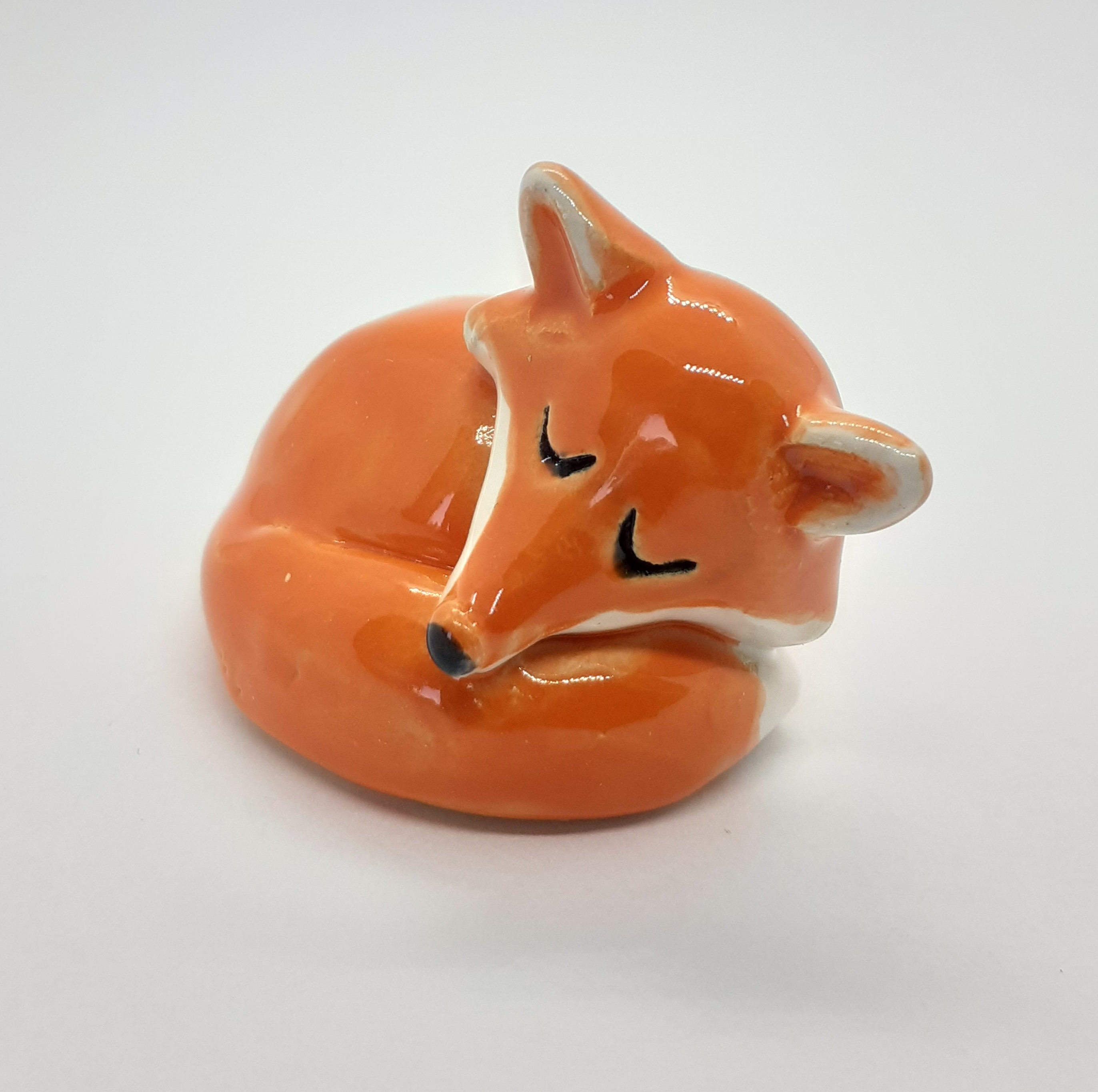 Ceramic Fox Handformed and Handdecorated Ceramic Etsy