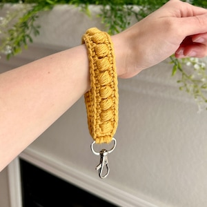PATRÓN Muñequera Punto Puff de Ganchillo, Patrón de Muñequera de Ganchillo, Accesorio de Ganchillo, Regalo de Ganchillo, Correa de Llaves de Ganchillo, Patrón Cordón de Ganchillo