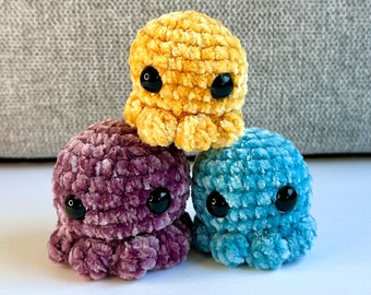 パターン 縫わないタコのかぎ針編みパターン、縫わないあみぐるみ、縫わないパターン、タコのあみぐるみ、簡単なタコのパターン、かぎ針編みのタコのパターン