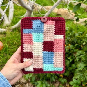 PATTERN Patchwork Kindle Paperwhite Sleeve Pattern Tunisian Crochet