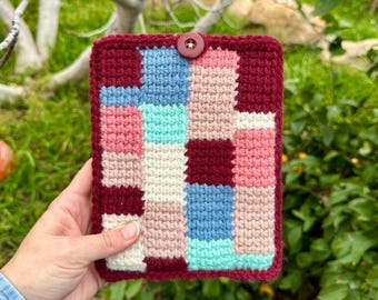PATTERN Patchwork Kindle Paperwhite Sleeve Pattern Tunisian Crochet