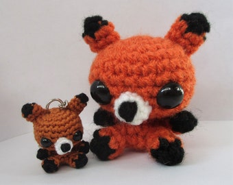 PATTERN Fox Crochet Pattern Wolf Crochet Pattern, crochet pattern with pictures, forest animal crochet pattern, two-in-one, crochet keychain