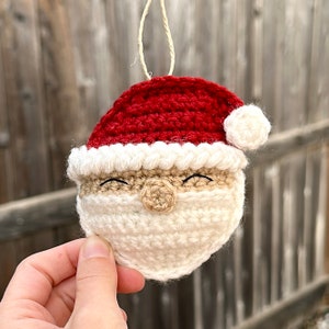 PATTERN Crochet Santa Ornament pattern, Kid Friendly Amigurumi Santa Ornament, Ragdoll Crochet Santa, Crochet Santa Claus Christmas Ornament