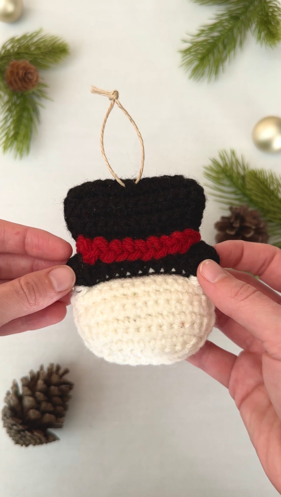 PATTERN Crochet Snowman Ornament Pattern, Kid Friendly Amigurumi Santa ...