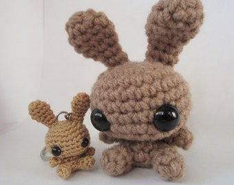 PATTERN Crochet Easter Bunny, Amigurumi Easter Bunny, Crochet bunny keychain, beginner bunny crochet, bunny toy pattern spring bunny pattern