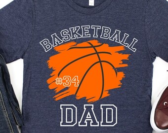 Dad Basketball Shirt/ Custom Basketball Game Day Shirt For Dad/ Basketball Dad/ Senior Basketball Dad Shirt/ Personalized Basketball Dad Tee