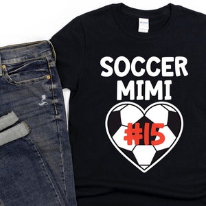 Customized Soccer Mimi Shirt/ Mimi Soccer Shirt Gift/ Soccer Mimi/ Cute Personalized Soccer Game Day Shirt/ Soccer Ball Heart Mimi Shirt
