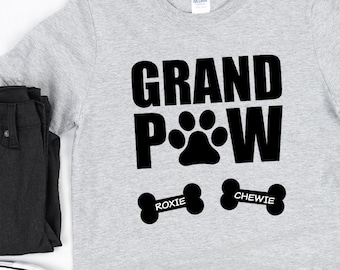 Custom Dog Grandpa Shirt/ Cute Dog Gift/ Grandpaw/ Personalized Dog Shirt