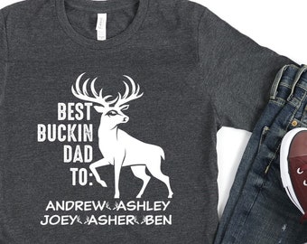 Camisa de caza para papá / Regalo personalizado para papá / El mejor papá cazador / Camisa de caza personalizada / Regalo para papá / Regalo de caza para papá / Camisa de caza de ciervos