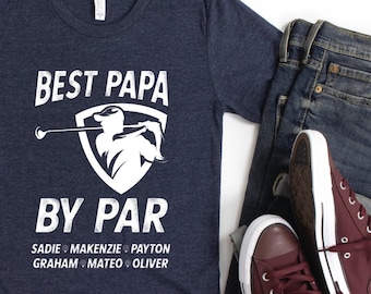 Papa Custom Golf Shirt/ Golfing Papa Gift/ Best Papa By Par/ Personalized Golf Shirt/ Golf Shirt For Grandpa/ Papa Golfing Shirt Gift
