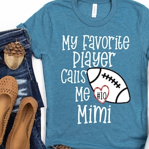 Mimi Fußball Shirt / süßes benutzerdefiniertes Fußball Mimi Geschenk / mein Lieblingsspieler nennt mich Mimi / Mimi Spieltag Shirt