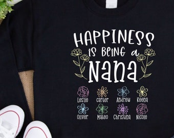 Sudadera personalizada de Nana/ Lindo regalo personalizado para Nana/ La felicidad es ser una Nana
