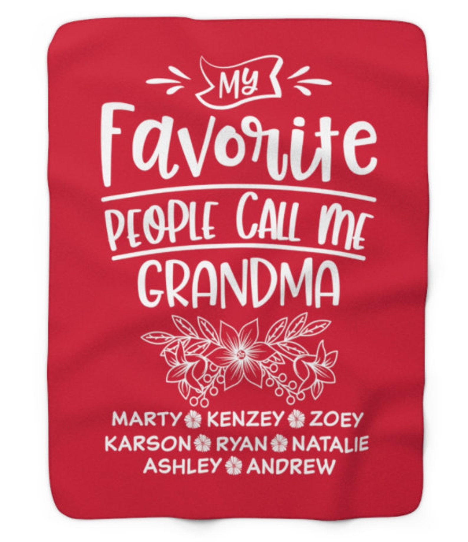 Personalized Grandma Blanket/ Customized Grandkids Blanket Etsy