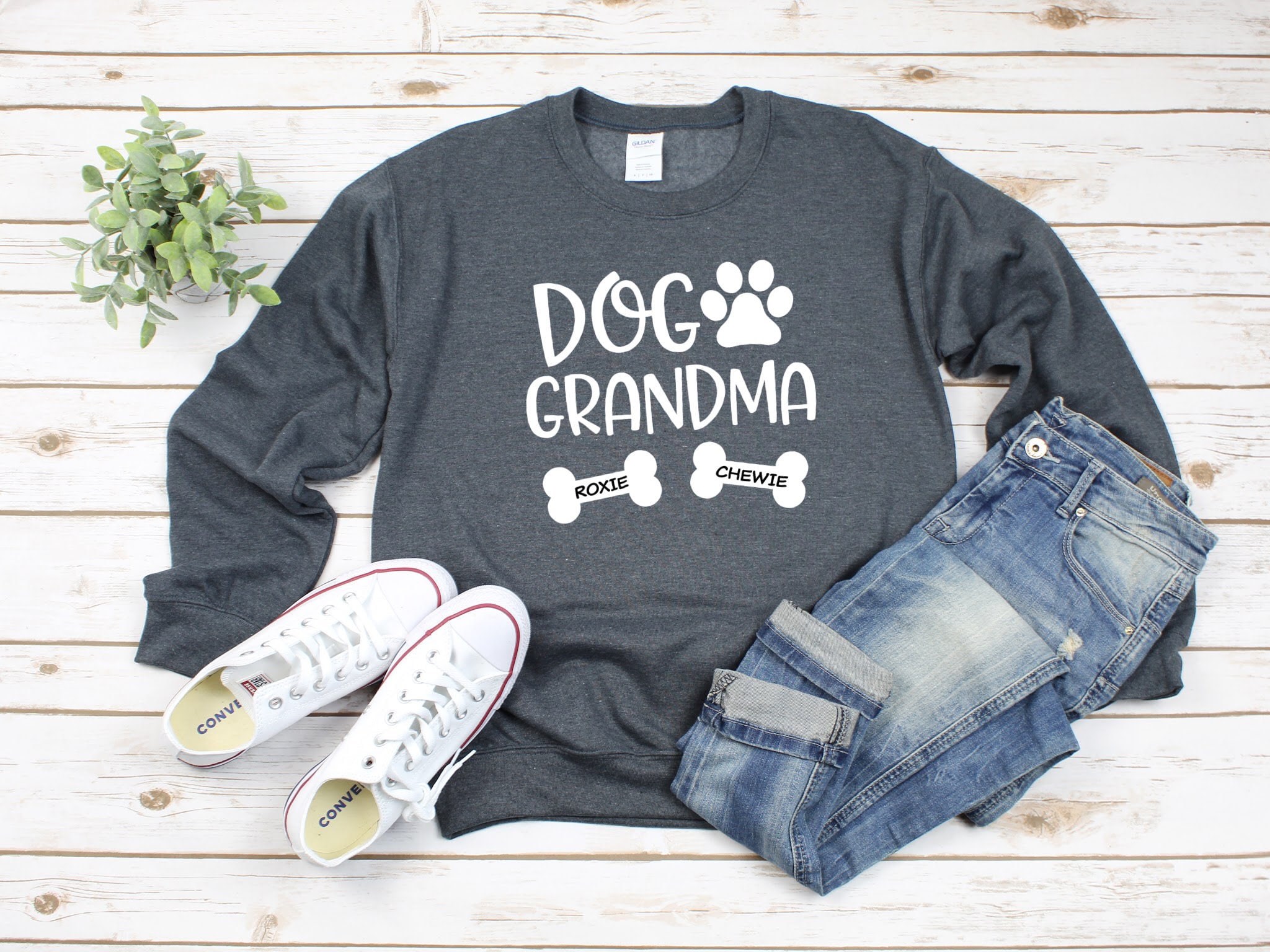 Dog Grandma Sweater/ Cute Personalized Dog Grandma Gift/ - Etsy